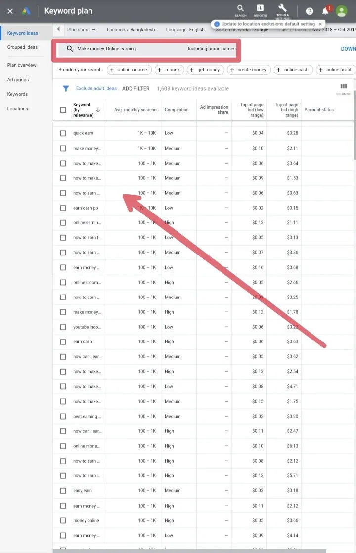 Google Keyword Planner - Free Keyword Research Tool