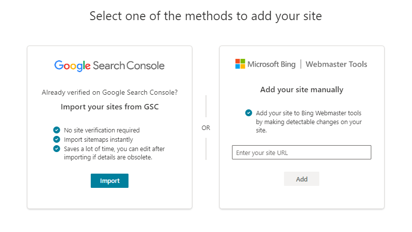 Bing webmaster tool verify