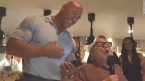 Dwayne “The Rock” Johnson along with Danny DeVito