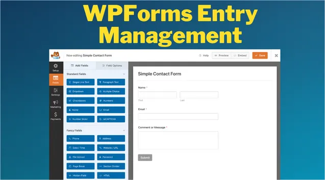 WPForms entry management