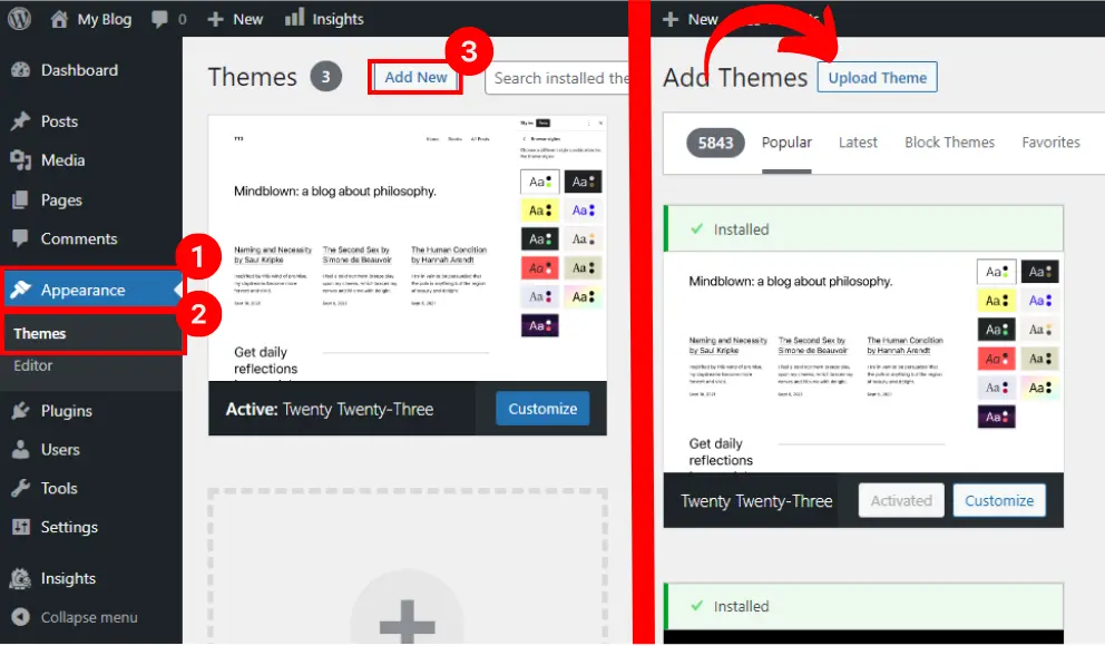 how to install genesis theme in WordPress 3