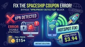 How to Fix Spaceship "VPN or Proxy Detected" Error (Get $3.94 Domain Coupon to Work)