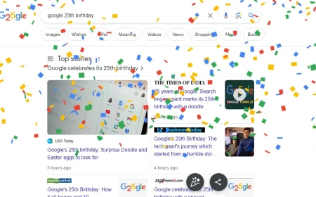 google 25th birthday doodle
