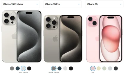 iphone 15 pro max colors